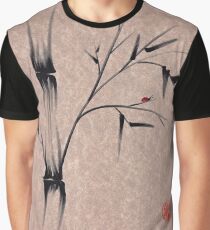 The Ladybug Sleeps - india ink brush pen bamboo drawing Graphic T-Shirt