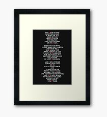 Pulp Fiction - Ezekiel 25:17 Framed Print