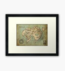 Peter Pan Neverland Map Framed Print
