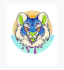 Tiger Vaporwave Photographic Print