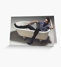 Sebastian Stan - Bathtime Greeting Card