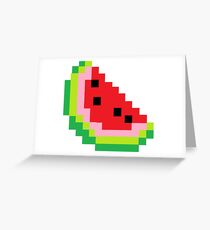 Minecraft Watermelon Greeting Card