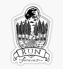 Run Forever - Moon Emblem Sticker