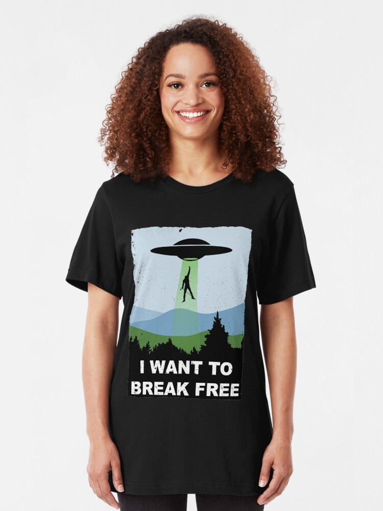 Alternate view of I Want to Break Free - Freddie Returns to Mercury Slim Fit T-Shirt