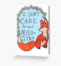 Feminist Fox Greeting Card