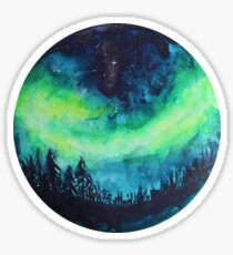 Aurora Borealis Aquarell Sticker