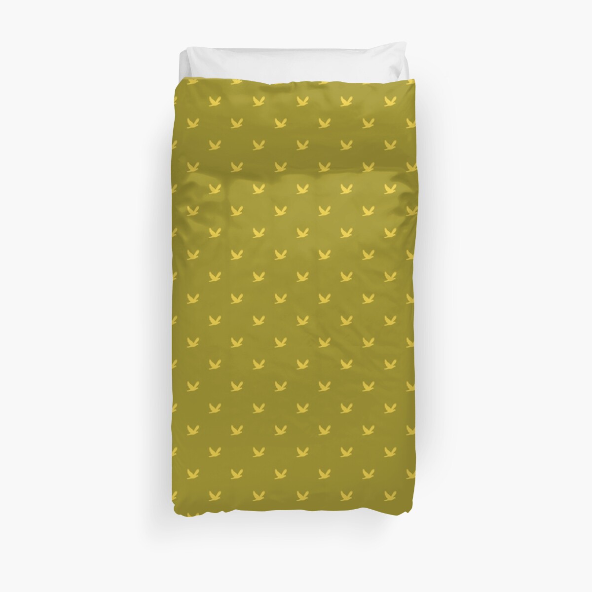 "Bird pattern on golden background" Duvet Covers by JoAnnFineArt Redbubble
