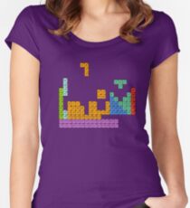 Periodic Tetrominoes Tailliertes Rundhals-Shirt