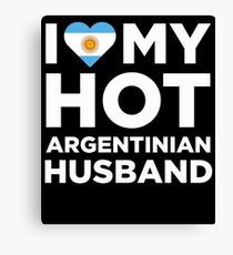 I Love My Hot Argentinian Husband Canvas Print