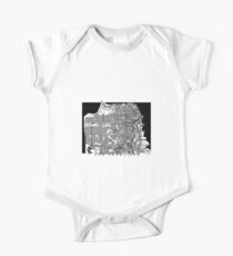 San Francisco Black and White Map Art - California, USA One Piece - Short Sleeve