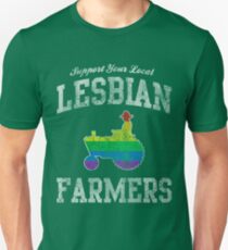 Unterstützen Sie Ihre lokalen lesbischen Bauern Slim Fit T-Shirt