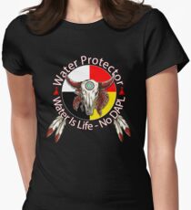 Water Protector Water Is Life - No DAPL Women's Fitted T-Shirt