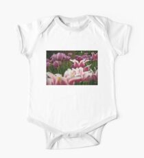 Purple Tulips One Piece - Short Sleeve