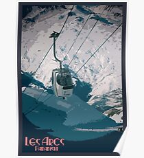 Les Arcs Ski Lift Poster