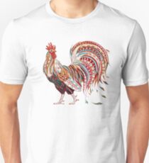 Patterned fiery rooster Unisex T-Shirt