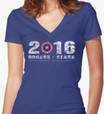 Stark & Rogers: 2016 Women's Fitted V-Neck T-Shirt