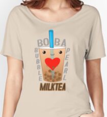 Boba Bubble Pearl Milktea LOVE Women's Relaxed Fit T-Shirt