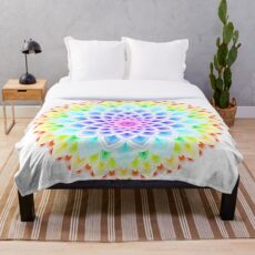 RAINBOW MANDALA Throw Blanket