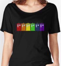 Rainbow Tardis' Women's Relaxed Fit T-Shirt