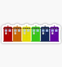 Rainbow Tardis' Sticker