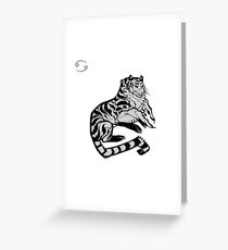 DoubleZodiac - Cancer Tiger Greeting Card