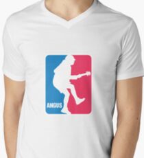Angus Young Sport Logo Men's V-Neck T-Shirt