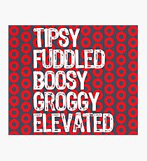 Phish Tipsy Fuddled Boosy Groggy Elevated in White Photographic Print