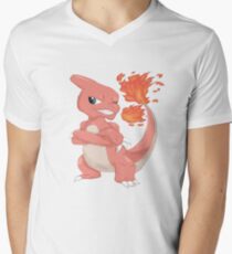 Pokemon-Charmeleon Men's V-Neck T-Shirt