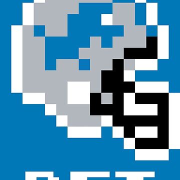 Detroit Lions NFL Football Helmet 8-bit 8bit Tecmo Super Bow - Inspire  Uplift