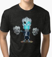 Undertale - Sans and Gasterblaster Tri-blend T-Shirt