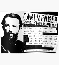 Carl Menger Austrian School Libertarian Free Markets Poster