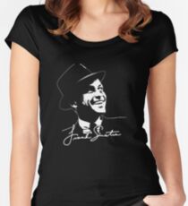 Frank Sinatra - Portrait and signature Women's Fitted Scoop T-Shirt