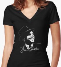 Frank Sinatra - Portrait and signature Fitted V-Neck T-Shirt