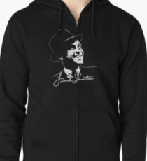 Frank Sinatra - Portrait and signature Zipped Hoodie