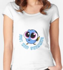 Einfach weiter schwimmen # 2 Tailliertes Rundhals-Shirt
