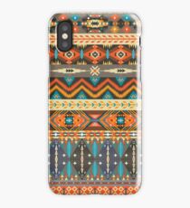 Colorful tribal pattern with geometric elements iPhone Case