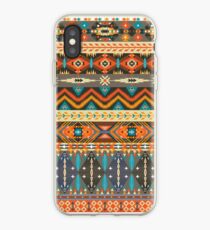 Colorful tribal pattern with geometric elements iPhone Case