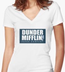 the office Women's Fitted V-Neck T-Shirt
