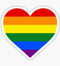 Pegatina BANDERA DEL ORGULLO GAY - FORMA DEL CORAZÓN