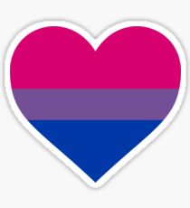 BISEXUAL PRIDE FLAG - HEART SHAPE Sticker