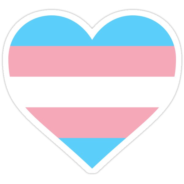 Trans Pride Flag Heart Shape Stickers By Seren0 Redbubble