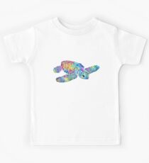 Sea Turtle Watercolor Art Kids T-Shirt