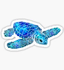 Sea Turtle Watercolor Art Sticker
