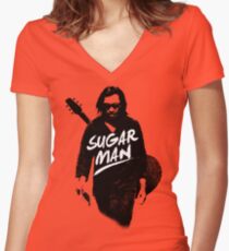 Sixto Rodriguez | Sugar Man Women's Fitted V-Neck T-Shirt