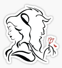 Beauty and the beast logo Sticker