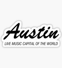 Austin live music (black) Sticker