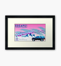 Vaporwave 4Runner Advertisement Framed Print