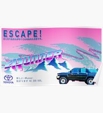 Vaporwave 4Runner Advertisement Poster