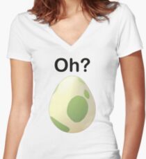 Oh? Pregnant Pokemon Go shirt Women's Fitted V-Neck T-Shirt