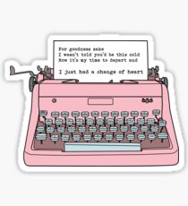 Pegatina Máquina de escribir - Un cambio de corazón